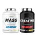Super Nutrition - Geavanceerd Gewichtstoename Programma - Mass Advanced 2,5kg Vanille Crémeuse - Créatine Hardcore 1,5 kg Tropical