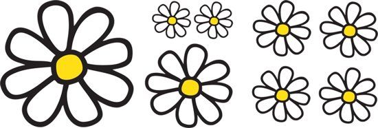 Simoni Racing Stickervel 8 Margrietjes