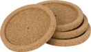 Cosy & Trendy Glazenonderzetters - 4x stuks - bruin - kurk - 10 cm