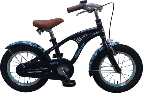 Volare Miracle Cruiser Kinderfiets - Jongens - 14 inch - Mat Blauw - Prime Collection