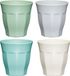 KitchenCraft Colourworks Bekers - Servies Set van 4 Stuks 280 Milliliter
