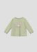 s.Oliver Shirt met lange mouwen, glittermotief en elastische manchetten, saliegroen, unisex, maat 92