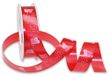 Präsent HONEYMOON decoratielint - rood witte harten - rol van 50 m 25 mm