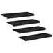 vidaXL Traplopers 4 st 80 x 25 x 2 cm Zwart Massief beukenhout