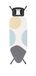 Brabantia Table à repasser pleine grandeur - 450 x 1240 mm - Réglable en hauteur - Housse en coton - Compatible avec fer à vapeur