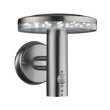 Searchlight Brooklyn - applique murale d'extérieur avec détecteur de mouvement - 19 x 19,5 cm - LED intégrée 6W - acier inoxydable