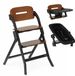 Deryan Oak Luxe chaise haute avec transat - Noir