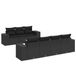 VidaXL Loungeset met kussens, poly rattan, zwart