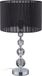 Merkloos Relaxdays Tafellamp E27 Kristal Zwart 54 x 29,5 cm