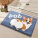 Corgi Tapis de bain imprimé animal - Tapis de salle de bain - Antidérapant - 50 x 75 cm