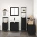 Maison Exclusive - Ensemble de salle de bain 5 pièces, placage chêne noir, bois composite