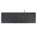 Perixx PERIBOARD-513III bekabeld full-size toetsenbord met geïntegreerd touchpad, stille schaartoetsen, multimedia-hotkeys, Duitse lay-out
