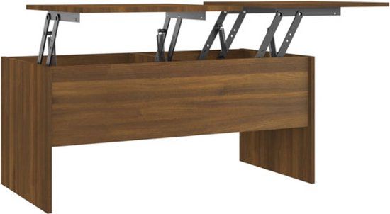 vidaXL Salontafel 102x50,5x46,5 cm bewerkt hout bruin eikenkleur