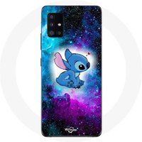 Samsung Galaxy A51 4G Hoesje Stitch Ohana Gekleurde Ruimte