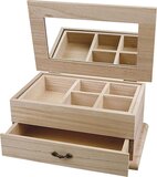 Houten sieradendoosje - Bruin - 27 x 17 x 12 cm