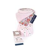 DOUDOU ET COMPAGNIE - Zachte deken roze en bloemen – collectie BOH'AIME FAON – 70 x 100 cm – voorzijde bedrukt 100% katoen – achterkant roze 100% pluche – dutje comfort – cadeau voor geboorte – DC4036