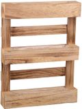 UNUS Wandplantenbak pallet hout met kunststof inzet 45 cm gevlamd