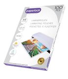 Paperlock - Verpakking met 100 lamineerhoezen A4, 2 x 125 mic, glanzende afwerking, transparant