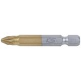 KS Tools 911.3646 1/4" TiN Bit, 50mm, PZ3, 5 per pak