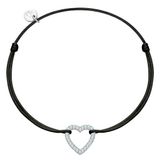 Glanzstücke München Armband zilverkleurig met zirkonia hartje