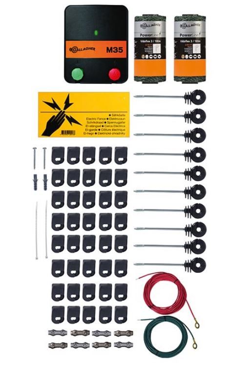Gallagher Katten Schrikdraad Set voor op de Schutting - M35 (230V) - 50 m - Katten omheining