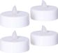 Anna's Collection Grandes bougies LED - 4x - blanc - D6 x H4,5 cm - timer - bougies chauffe-plat - bougies