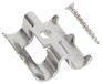 WPC clips de fixation 7 mm - Inox - en forme de U avec crochet - 100 pièces