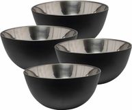 Svenska Living - 8x Kommetjes/schaaltjes - Mat Zwart - RVS - Diameter 19 cm