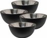 Svenska Living - 8x Kommetjes/schaaltjes - Mat Zwart - RVS - Diameter 19 cm