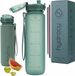 Unyqoos waterfles met tijdmarkering, 1 liter, groen