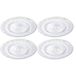 PlasticForte Assiettes de dîner incassables - 10x - plastique - style cristal - transparent - Dia 31 cm