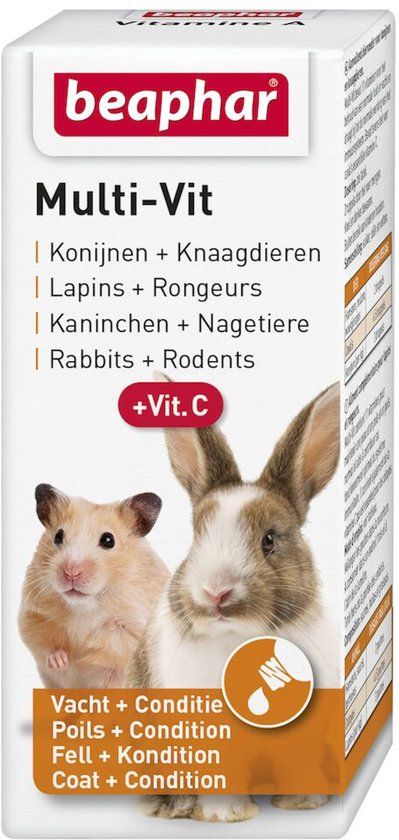 Beaphar Multi-Vit konijnen + knaagdieren 20ml
