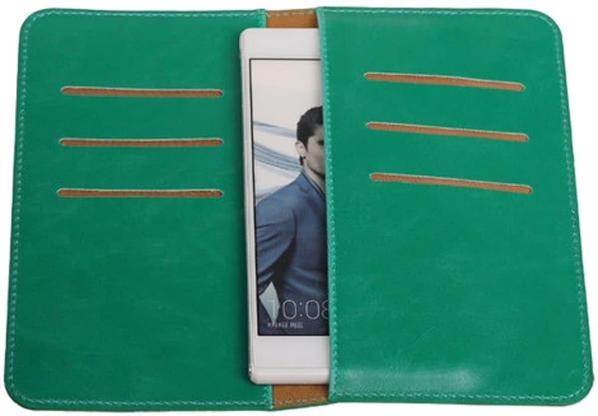 Best Cases Groen Pull-up Medium Pu portemonnee wallet voor Huawei Ascend P6