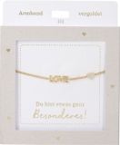Depesche armband goud LOVE vriendschap cadeau voor meisjes.