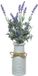 Plante artificielle lavande - en pot blanc - violet - H32 cm