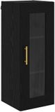 vidaXL Wandkast Zwart Eiken 34,5 x 34 x 90 cm