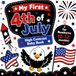 My First 4th of July High Contrast Baby Book for Newborns (0-12 Months): Cute Patriotic Black and White Images for Early Learning Eyes and Visual Stimulation