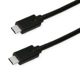 ROLINE GREEN câble USB 3.2 Gen 2x2, C-C, M/M, 4K UHD-1, 20Gbit/s, Emark, 100W, noir, 2 m