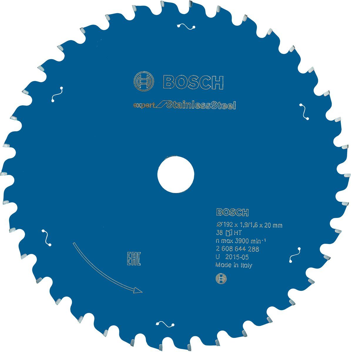 Bosch Cirkelzaagblad Expert for Stainless Steel 192 x 20 x 1,9 mm - 38T