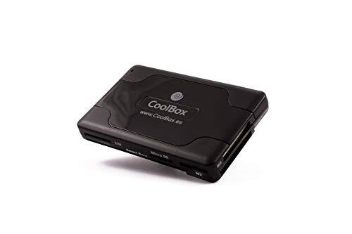 CoolBox CRE-065 USB 2.0 zwart - kaartlezer (geheugenstick (MS), microSDXC, miniSD, MMC, MS Duo, MS Micro (M2), MS PRO Duo, SD, SDHC, SDXC, USB 2.0, 480 Mbit/s, zwart, 75 mm, 48 mm)