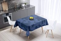 Bonamaison Tafelkleed, Anti-Mold, Sneldrogend, Waterdicht, 100% Polyester Tafellaken, Blauw, 140 x 140 Cm