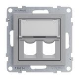 LEGRAND, SEANO 2-voudige Systimax-adapter voor het vastklikken van Systimax gegevensdozen, kleur: aluminium gelakt, 765264