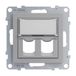 LEGRAND, SEANO 2-voudige Systimax-adapter voor het vastklikken van Systimax gegevensdozen, kleur: aluminium gelakt, 765264