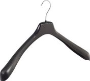 De Kledinghanger Gigant - Mantelhanger - Kostuumhanger - Jassenhanger - Volwassenen - EU50 - 30 Stuks - Kunststof - Zwart - Schouderverbreding 4 cm - 50 cm - Kledinghanger - Kleerhanger - EU-Serie