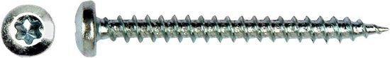 pgb-Europe PGB Spaanplaatschroef Bolkop TX20 Verzinkt - 4.0 x 60 mm (200 stuks)