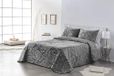 VIALMAN Sofia 29 Eenpersoonsbed, lichte sprei met kasjmier design, 200 x 270 cm, sprei voor bed en bank, antraciet