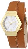 Just Watches Dameshorloge analoog kwarts leer 48-S2243-GD-SL