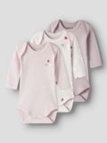 NAME IT NBFBODY 3P LS CARINARIA HEART NOOS Baby Bodies