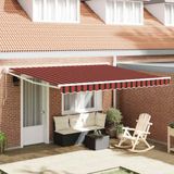 Maison Exclusive - Parasol extensible, rouge et noir, 350 x 250 x 165 cm