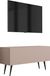 3E 3xE living.com TV-meubel karamelbruin - 170 x 52 x 32 cm - zwarte poten schuin - moderne stijl